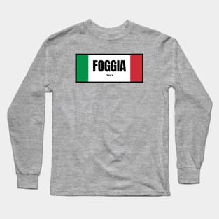 Foggia City in Italian Flag Colors Long Sleeve T-Shirt